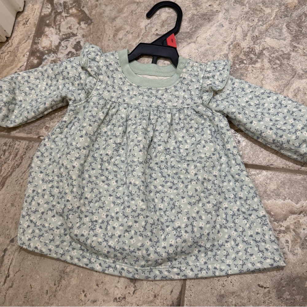 NWT size 0-3 months Floral Long Sleeve Baby Dress